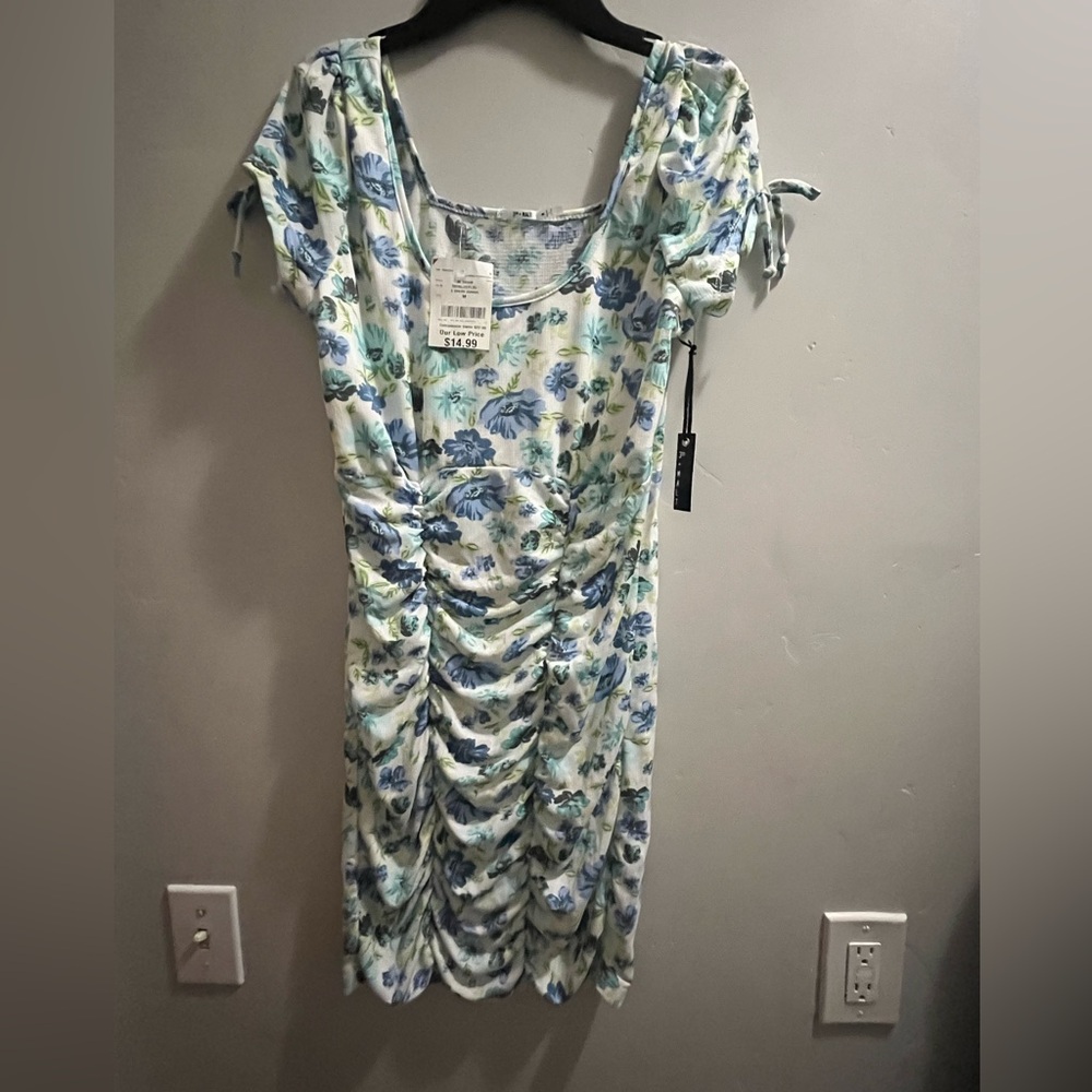 Blue floral dress